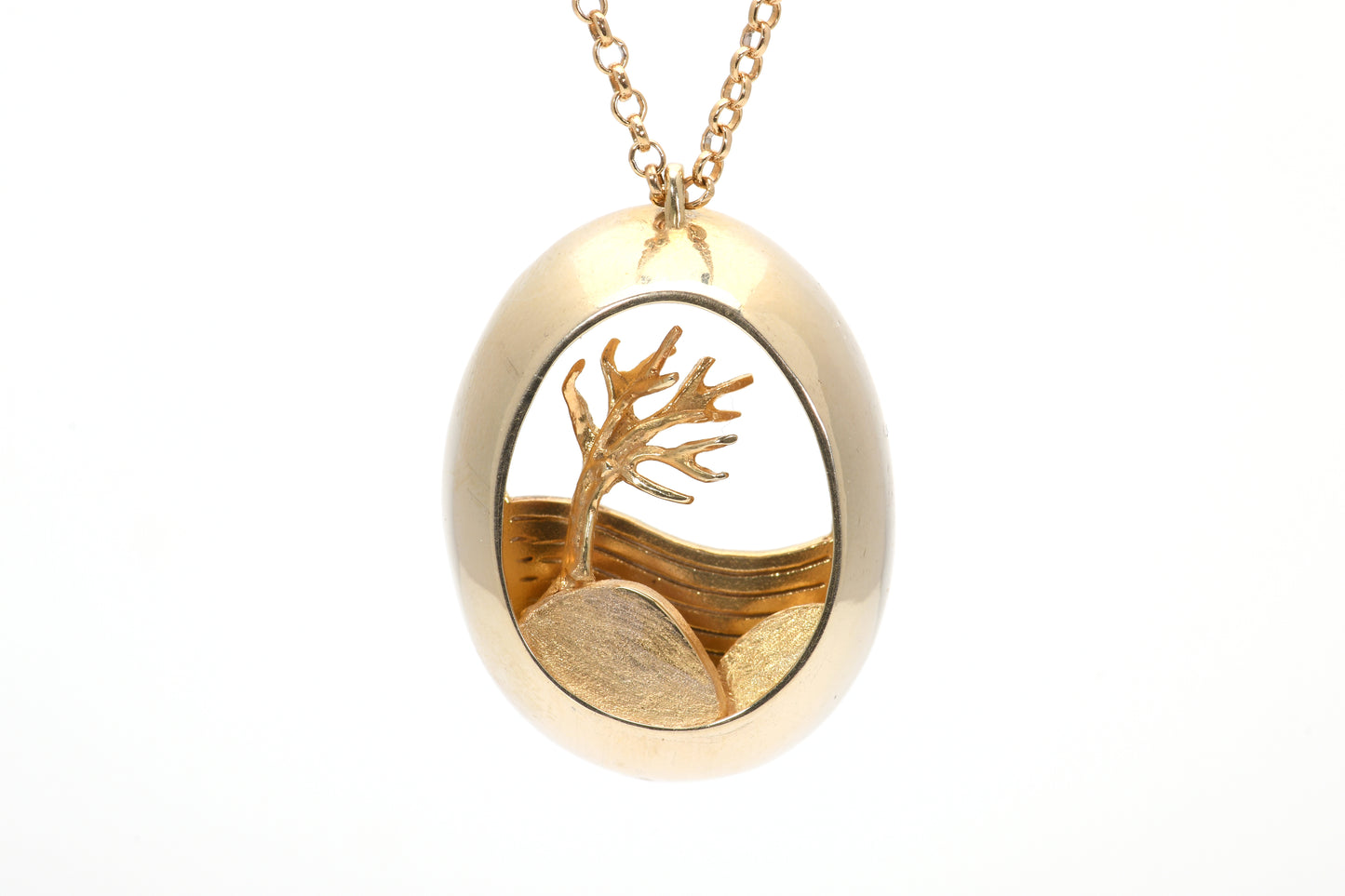 Gold Island Pendant Necklace