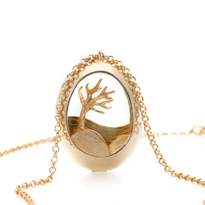 Gold Island Pendant Necklace