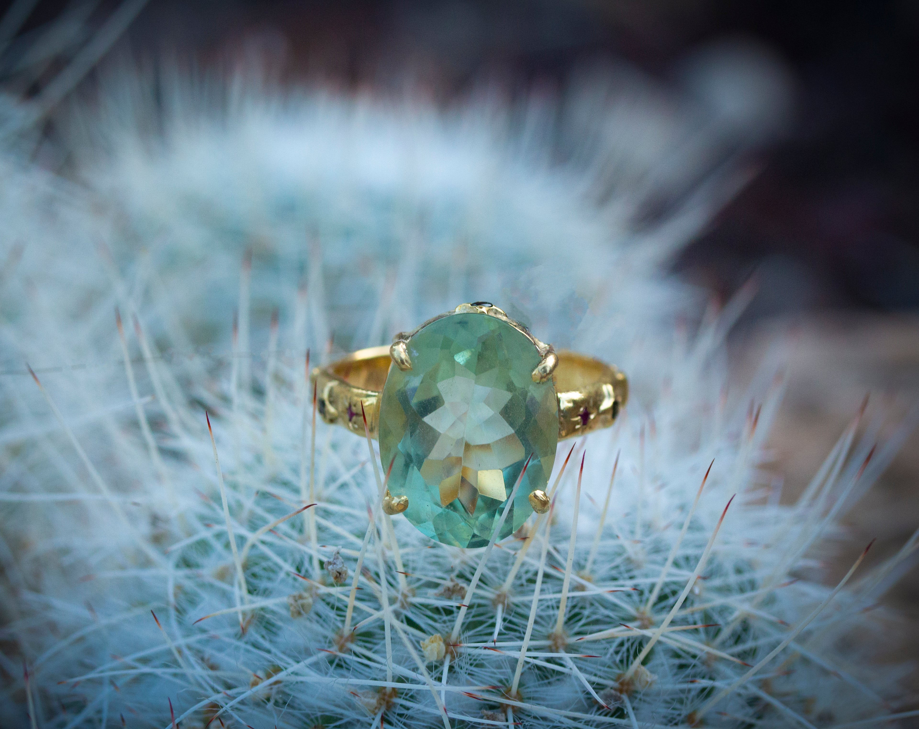 Green Amethyst Ring