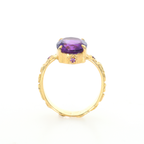 14K Gold Purple Amethyst Ring