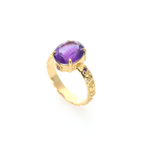 14K Gold Purple Amethyst Ring
