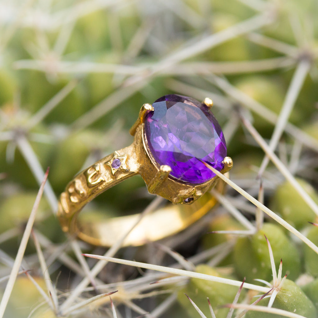 Purple Amethyst Ring