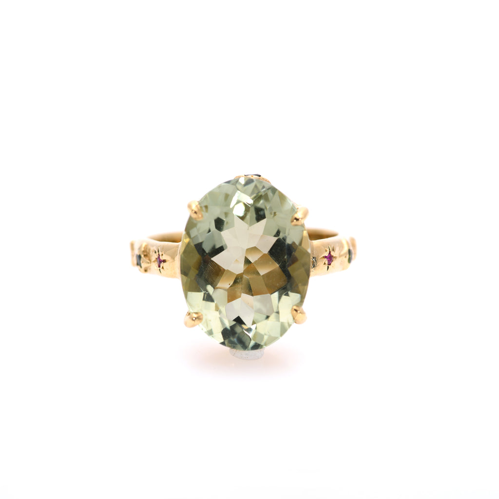 Green Amethyst Ring