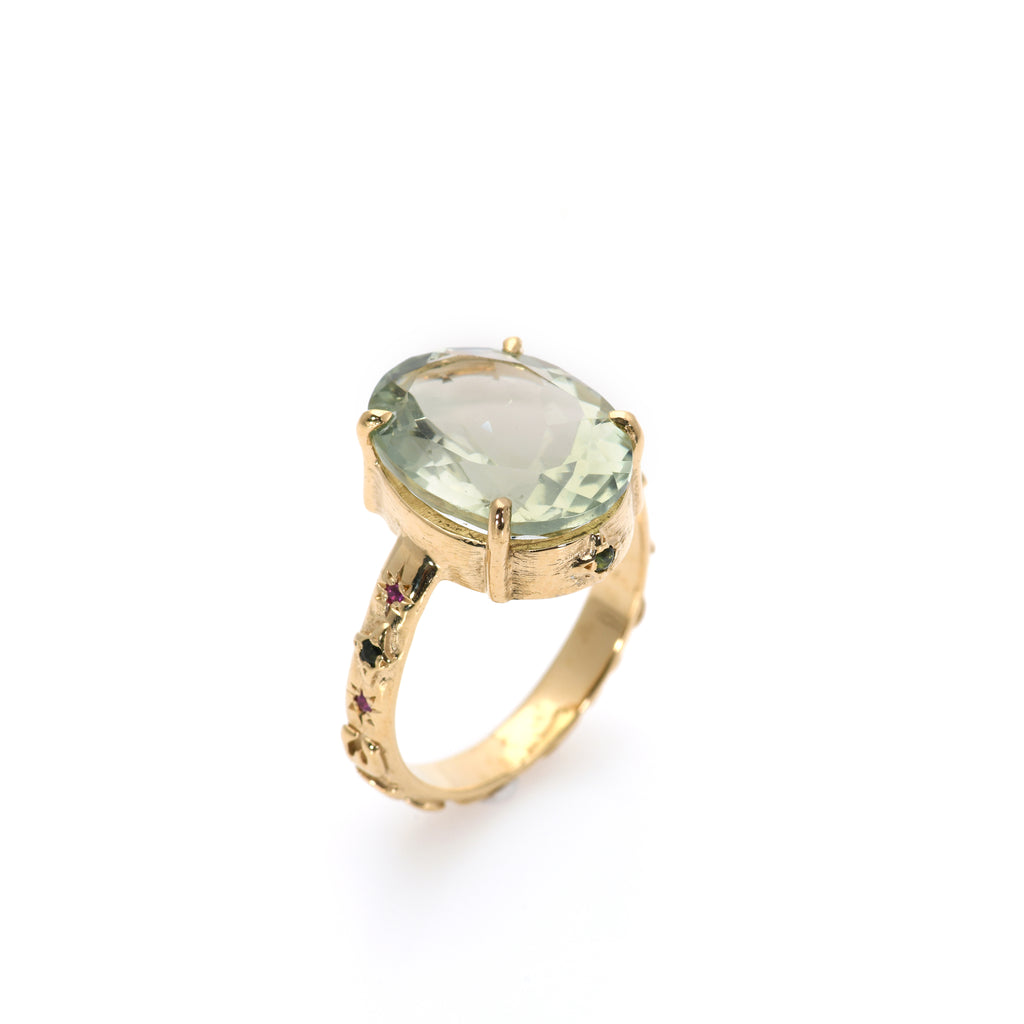 Green Amethyst Ring