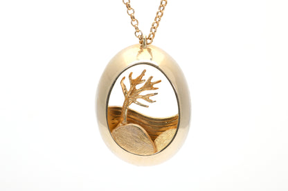 Gold Island Pendant Necklace