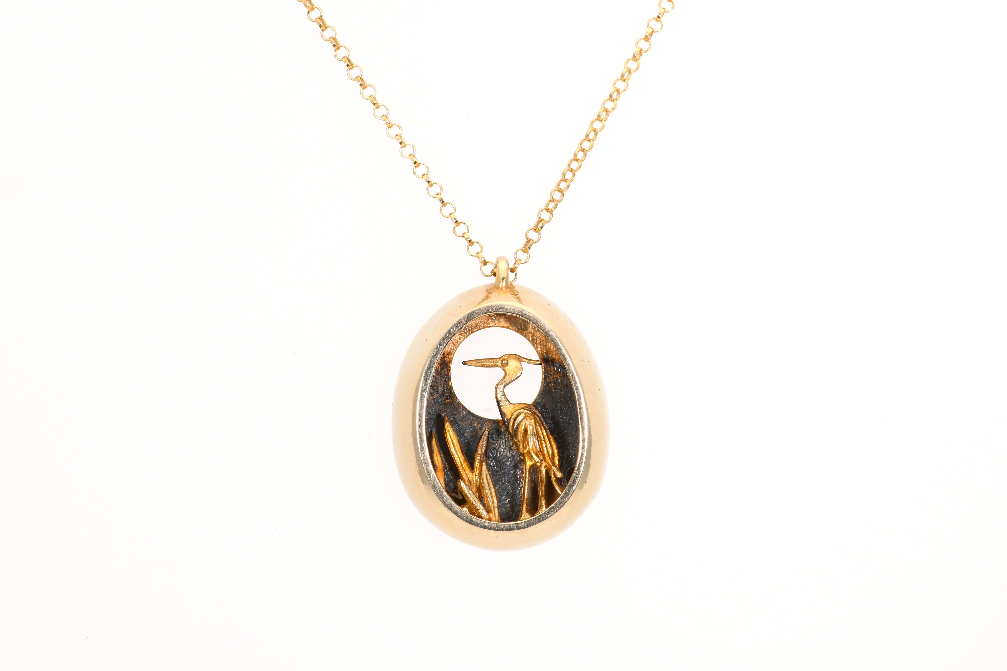 Heron Pendant Necklace