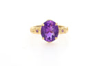 14K Gold Purple Amethyst Ring